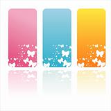 colorful butterflies banners