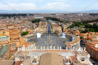 Vatican tilt shift effect