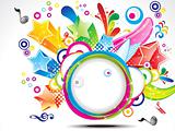 abstract colorful explode circle background