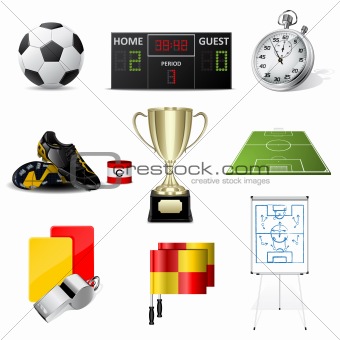 Vector soccer icons