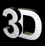 3d three dimensional letters illustration