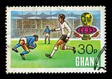 football match postage stamp