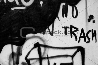 no trash graffiti background