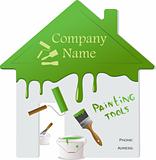 Home repair and painting tools (advertising)