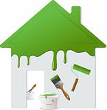 Home repair and painting tools, vector illustration