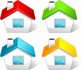 Colored house icons