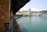 Lucern Switzerland bridge blue lake