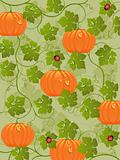 Abstract background with a pumpkin