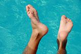 Feet in swimming pool