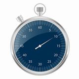 Stopwatch silver and blue