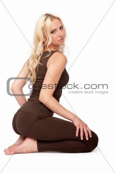 woman in sports clothing