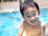happy Boy in Swimming Pool