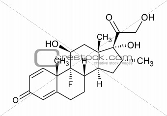 Structural formula of dexamethasone