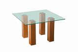 Modern glass table isolated