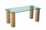 Modern glass table isolated