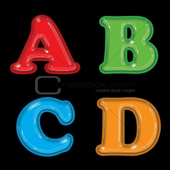 Plastic style Alphabet