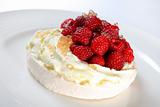 Raspberry Pavlova Dessert