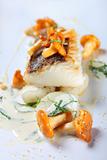 Fish with chanterelle