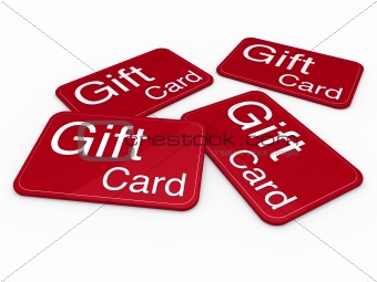 3d gift card red