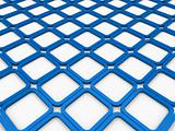 3d cube blue square background