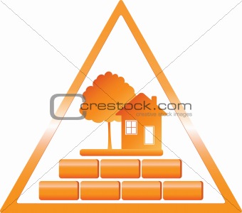 triangular construction sign