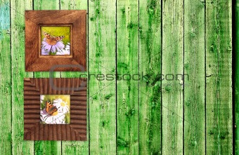 Two wooden frames