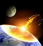 Collision of an asteroid with Earth