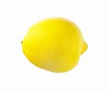 fresh yellow lemon isolated over white with clipping path 