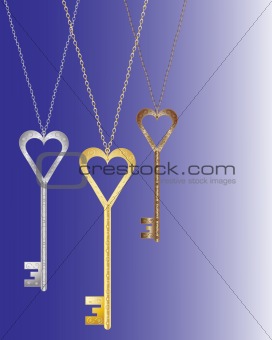 heart shaped key