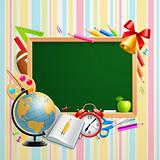 Back to school background with place