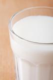 closeup of a glass of milk
