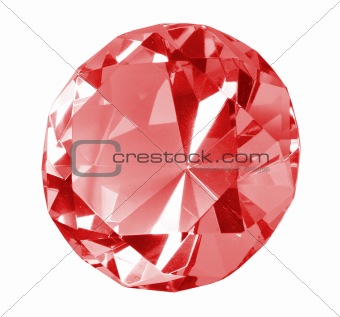 Singe red crystal diamond