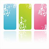 colorful musical   banners