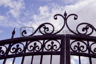metal gate fragment and sky