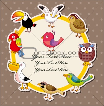 Cartoon bird card

