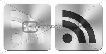 Aluminum RSS web icon