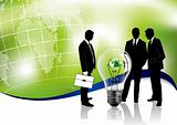 Business meeting concept about global ecology
