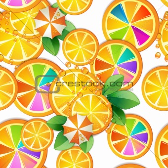 Pattern with slice orange