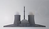 nuclear power plant in gray