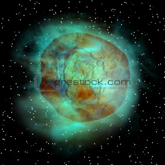 Meteor in space