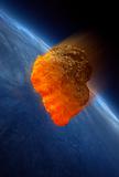 Meteor striking Earth atmosphere