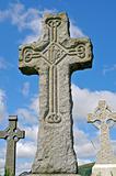 Irish celtic cross with celtic designs