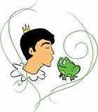 Prince kisses frog
