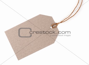 Blank tag isolated on white 