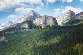 View of the Rocky Mountains in Alberta