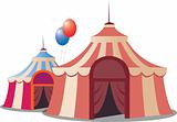stylized circus tent