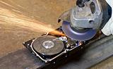 angular grinder cleaning data from hard drive