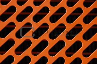 orange radiator grill