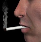 smoking man cigarette smoke illustration