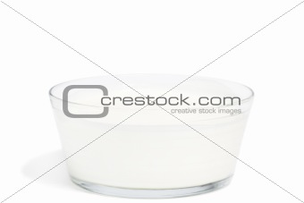 yogurt in a glass bowl